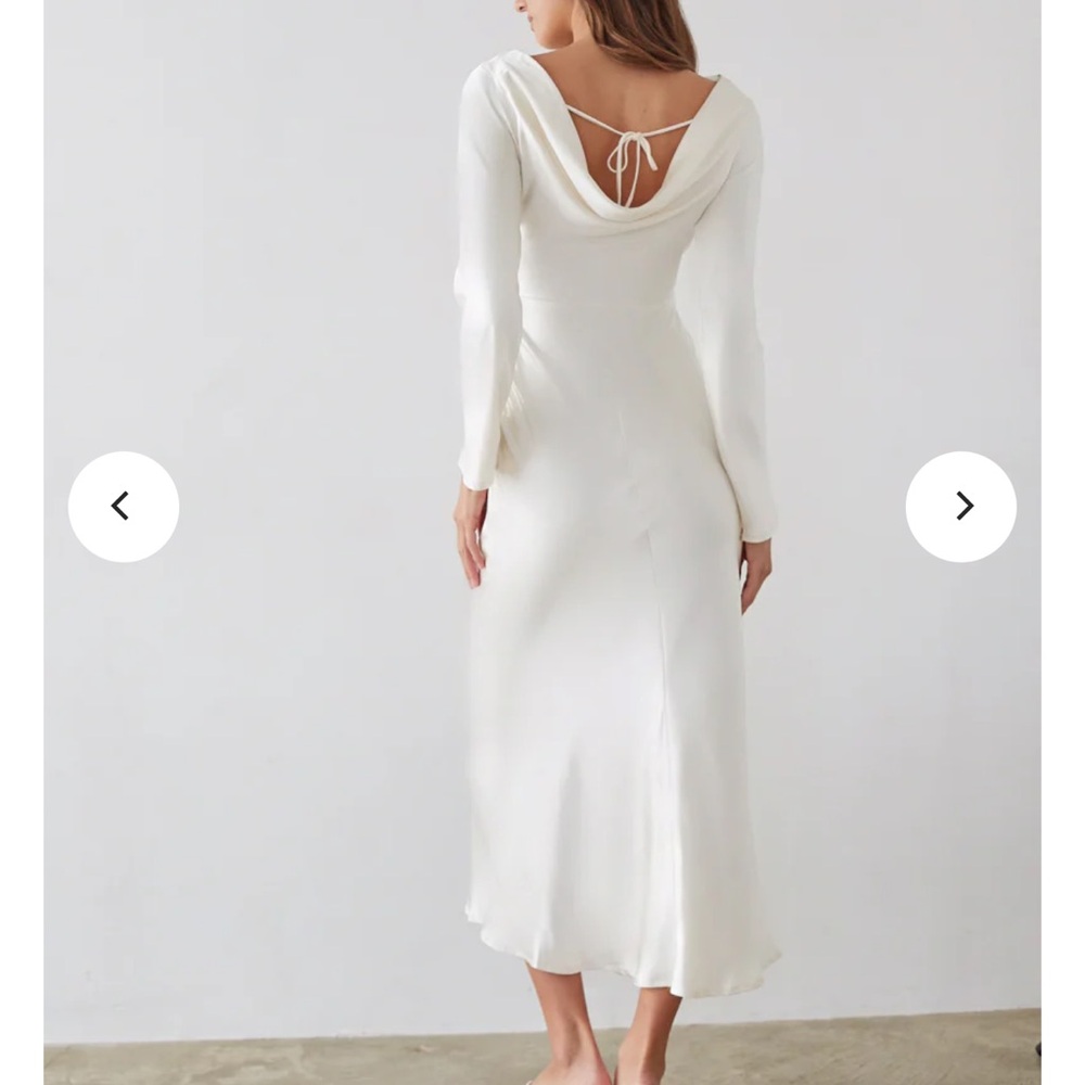 American Threads Ivory Long Sleeve Dress